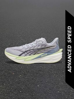 Puma - Deviate NITRO 4 Women Max Cushion Grey Road Running Shoes