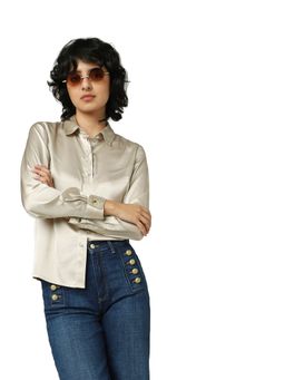 ONLY - Women Self Design Pink Top