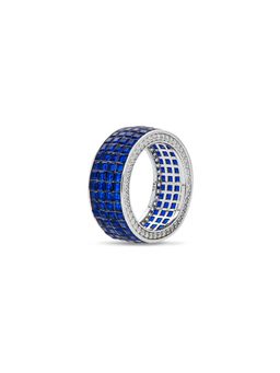 MISS JO - Woodland Wonder Silver Ring In Blue Size
