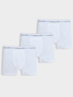 Mi Arcus - Cotton Solid White Briefs for Boys (Pack of 3)