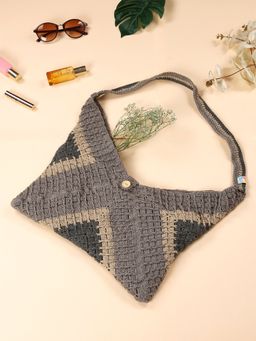 Magic Needles - Grey Recycled Cotton Handmade Bags