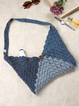 Magic Needles - Blue Recycled Cotton Handmade Bags