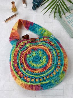 Magic Needles - Blue Circular Boho Handmade Bags