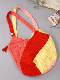 Magic Needles - Red Large Tote Bags