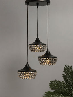 Homesake - Round Cluster Crystal Goblet Hanging Light