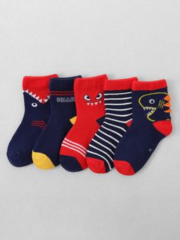 Hopscotch - Printed Stripes Socks (Pack of 5)
