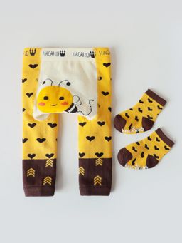 Hopscotch - Bee Heart Textured Legging and Socks