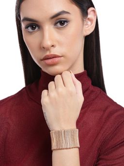 RICHEERA - Women Rose Gold-Plated Elasticated Bracelet