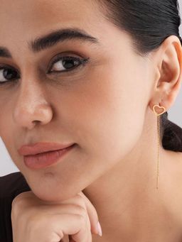 Palmonas - Open Heart Chain Earrings - Waterproof And Anti-Tarnish