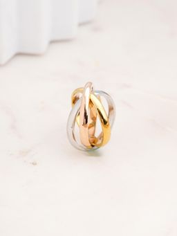 Palmonas - Trinity Twist Interlock Ring - Waterproof And Anti-Tarnish