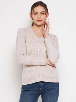 Madame - Beige Cardigans for Women