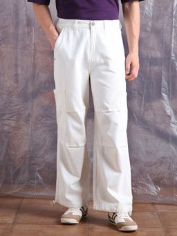 Hubberholme - Men Parachute cargo denim Light Fade Loose Fit Jeans