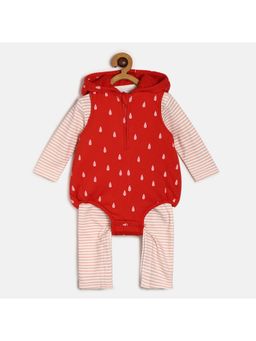 MINI KLUB - Baby Girls Red Coordinate Set (Set of 2)
