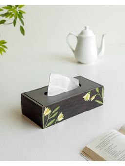 AURUM CRAFTS - Mirra Hand Painted Wooden Tissue Box