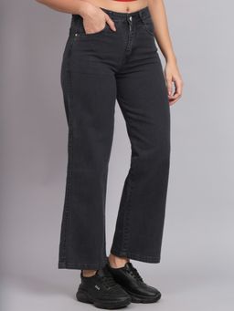 BROOWL - Womens Charcoal Grey Jeans