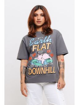 FREAKINS - Grey Oversized T-Shirt