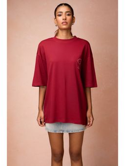 FREAKINS - Womens Doggo Over All Pink T-Shirt