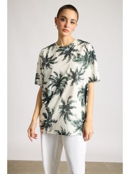 FREAKINS - Printed Womens T-Shirt - Tropical Sunset