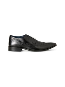 Louis Philippe - Mens Black Lace Up Brogues