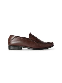 Louis Philippe - Mens Brown Formal Loafers
