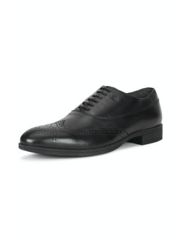 Louis Philippe - Mens Black Leather Formal Brogues