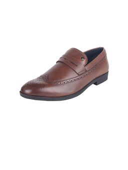 Louis Philippe - Mens Brown Formal Loafers