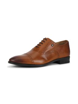 Louis Philippe - Mens Brown Leather Lace Up Brogues
