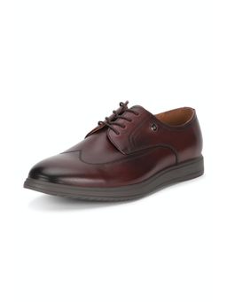 Louis Philippe - Mens Maroon Leather Formal Derbies
