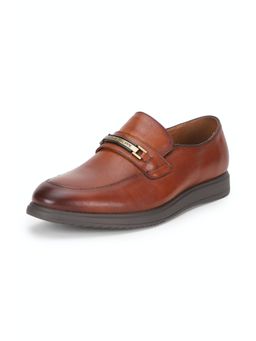 Louis Philippe - Mens Brown Leather Formal Loafers