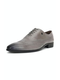 Louis Philippe - Mens Grey Leather Formal Brogues