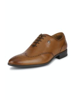 Louis Philippe - Mens Brown Leather Formal Oxfords
