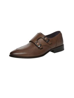 Louis Philippe - Mens Brown Monk Straps