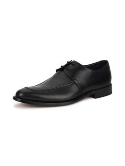 Louis Philippe - Mens Black Leather Lace Up Derbies
