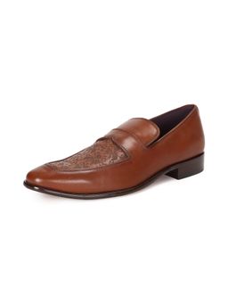 Louis Philippe - Mens Brown Formal Loafers