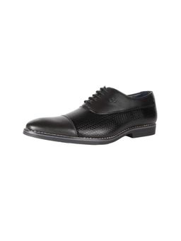 Peter England - Mens Black Lace Up Oxfords