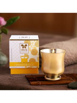 Iris - Celeste Hurricane Candle Fragrance Choco Orange, 113G 4Oz Gold Collection