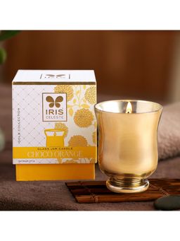Iris - Celeste Hurricane Candle Fragrance Choco Orange, 285G 10Oz Gold Collection