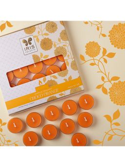 Iris - Celeste Acrylic Tealights Fragrance Choco Orange (Pack of 25)