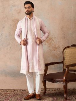 ETHNIC BAY - Lavender Floral Regular Kurta with Pant and Dupatta
