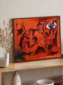 The Art House - Abstract Painting Multicolor (40X30 Inches)