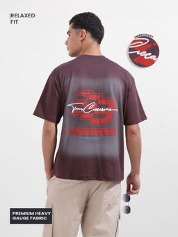 The Indian Garage Co - Men Purple Graphic T-Shirt