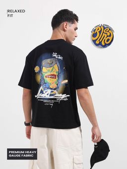 The Indian Garage Co - Men Black Graphic T-Shirt