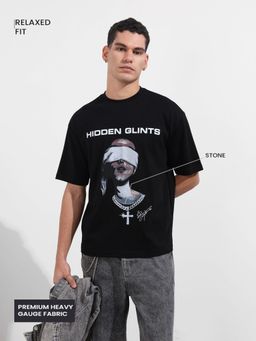 The Indian Garage Co - Men Black Graphic T-Shirt