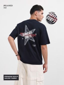The Indian Garage Co - Men Navy Blue Graphic T-Shirt
