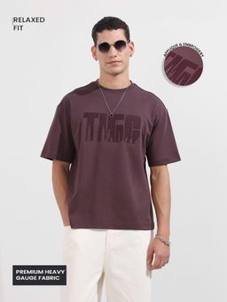 The Indian Garage Co - Men Purple Solid T-Shirt