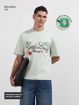 The Indian Garage Co - Men Green Embroidered T-Shirt