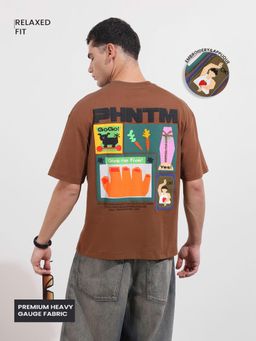 The Indian Garage Co - Men Brown Graphic T-Shirt