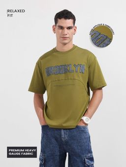 The Indian Garage Co - Men Green Typography T-Shirt
