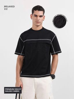 The Indian Garage Co - Men Black Solid T-Shirt