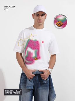 The Indian Garage Co - Men White Embroidered T-Shirt